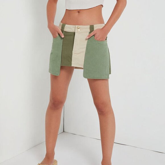 JGR & STN Miller Color Block Mini Skirt - Picture 3 of 8